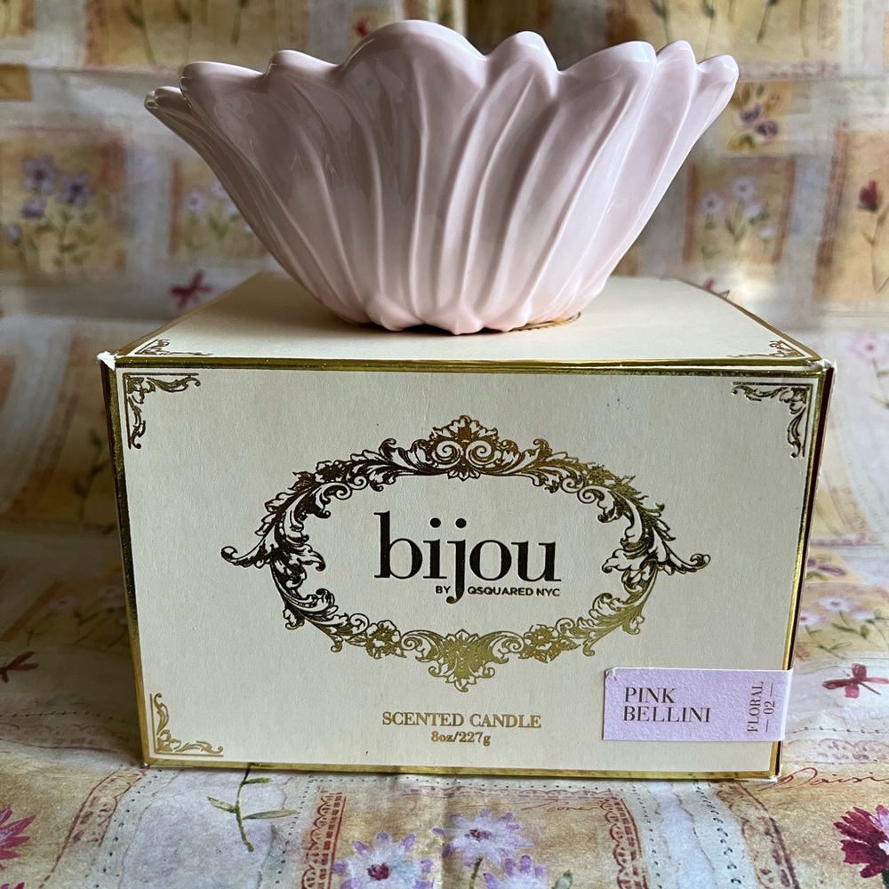 Bijou Pink Bellini Floral Candle Holder